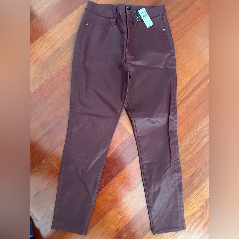 Express maroon skinny high rise 10R pants